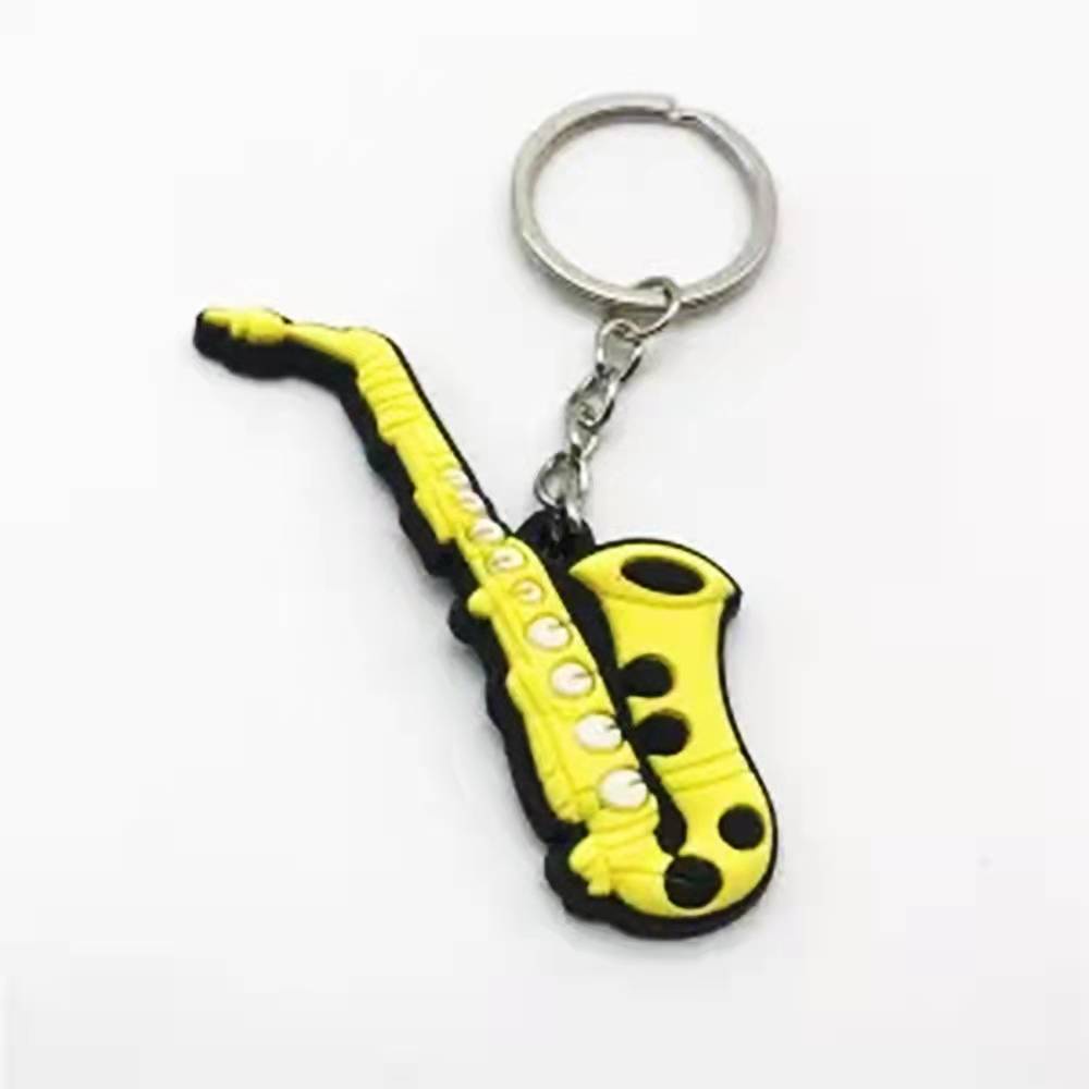 Móc Khóa Cao Su PVC Mềm Hình Đàn Guitar / Violin