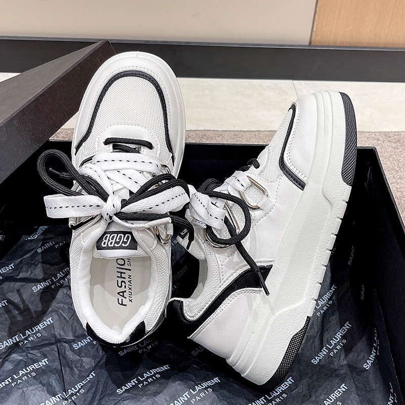 Giày thể thao sneaker nữ đế độn 5p INN-RIN khuyên kim loại 2022