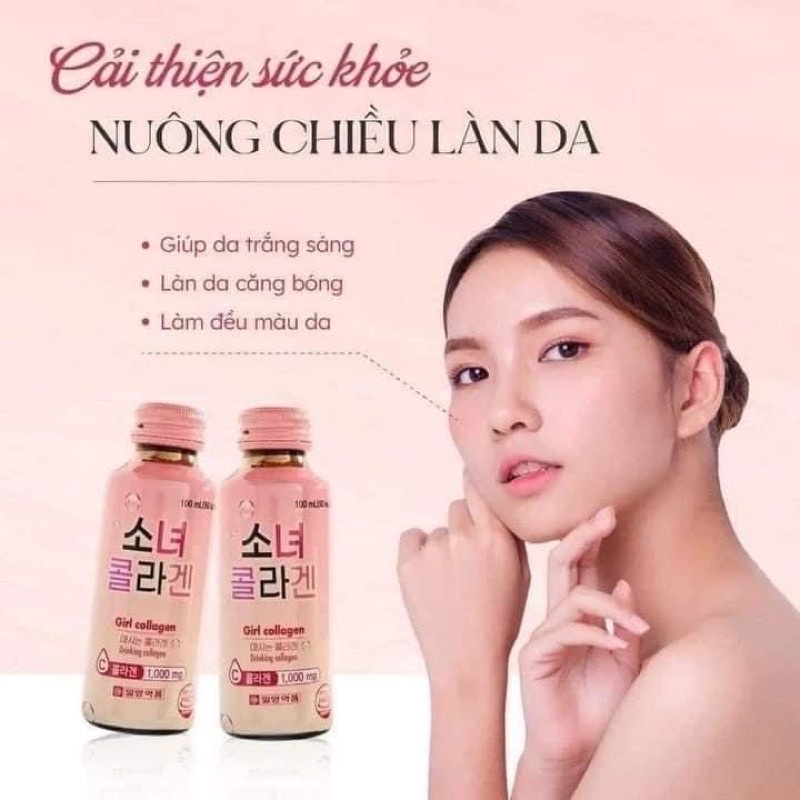 Nước Uống Bổ Sung Collagen Hàn Quốc Girl Collagen Hỗ Trợ Làm Đẹp Da, Ngăn Ngừa Lão Hóa Hộp 10 Chai x 100ml