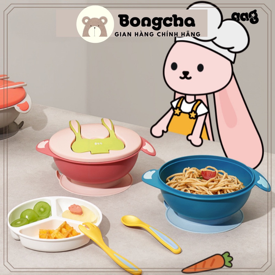 Bát ăn dặm chống bỏng chống đổ AAG Hàn Quốc an toàn tiện lợi cho bé Bongcha Baby AAG AAG2201002