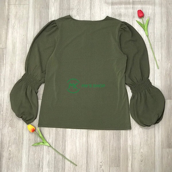 ÁO THUN NỮ CK MÀU CAPER TAY KIỂU - SIZE S