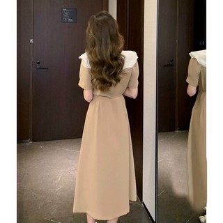 Đầm váy đi tiệc cổ bèo trắng (kèm hình thật)