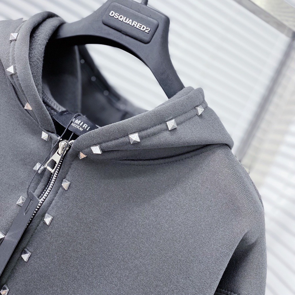 Áo Khoác Hoodie Đính Đá Khóa Kéo Form Rộng  , Áo Nỉ Bông Mũ 2 Lớp Cao Cấp Unisex Nam Nữ