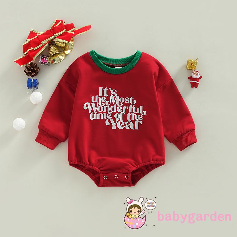 Áo Liền Quần Tay Dài In Chữ Cho Bé 0-18 Tháng Tuổi