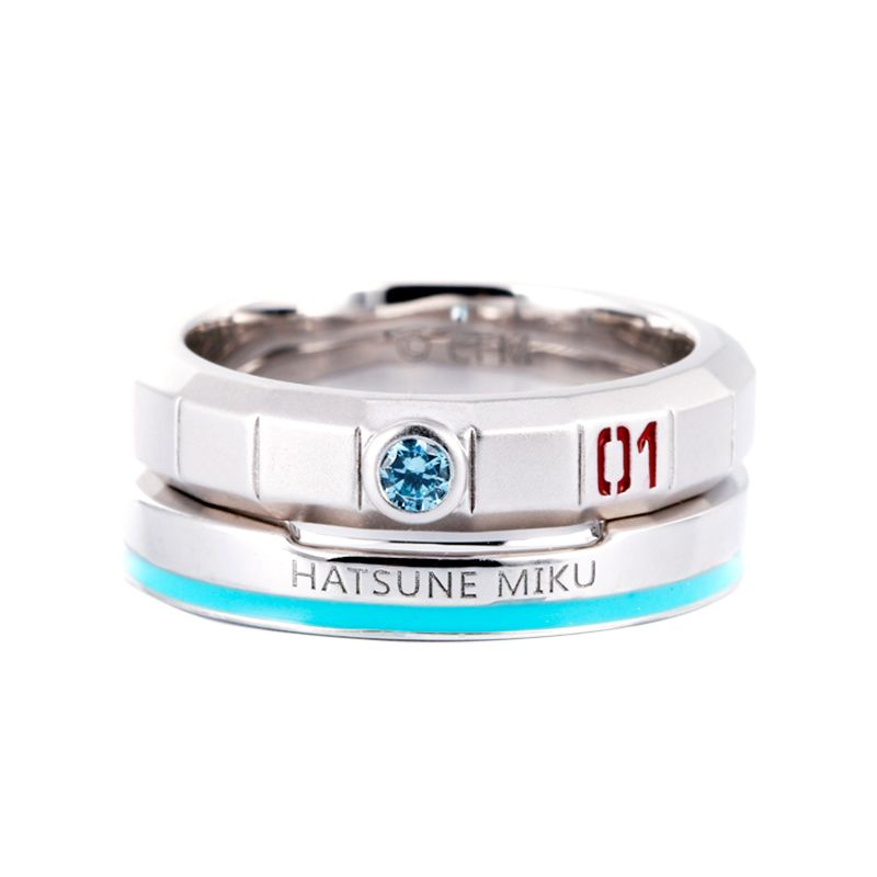 Nhẫn Đôi Kết Hợp Hai Chiều Hình Hatsune miku Cho Nam Và Nữ