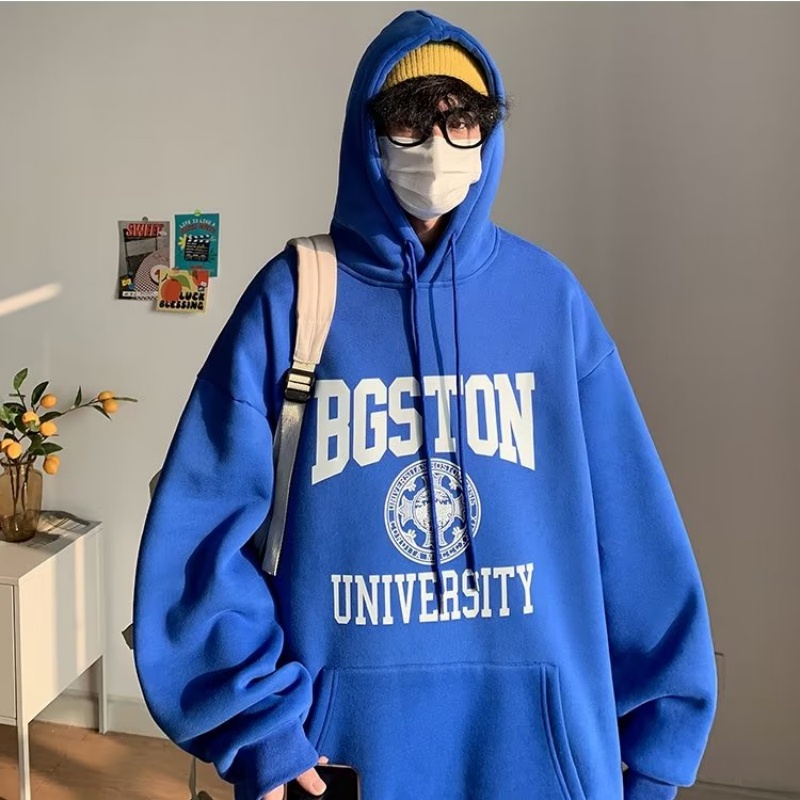 Áo hoodie Dáng Rộng In Chữ Phong Cách Nhật Bản Thời Trang Cao Cấp Cho Nam