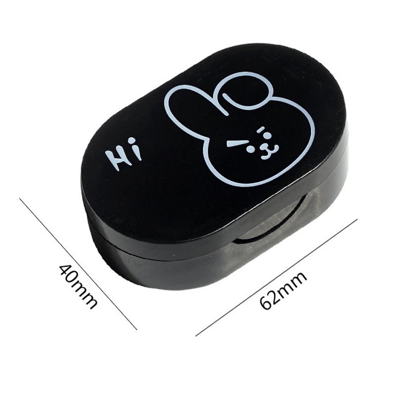 Hộp Đựng Kính Áp Tròng Hình Thỏ / Gấu / Chó / Cáo Dễ Thương Kèm Gương Soi Tiện Dụng Mang Theo Du