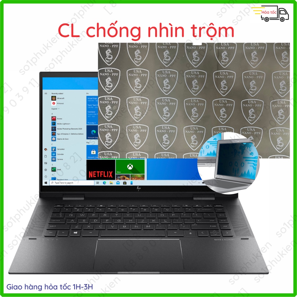 Dán cường lực màn hình HP Envy X360 115M-EU, 15-EU, 115M 15 - EU0013DX, EU0023DX, EU0033DX,EU0043DX, EU1010NR, EU1026NR
