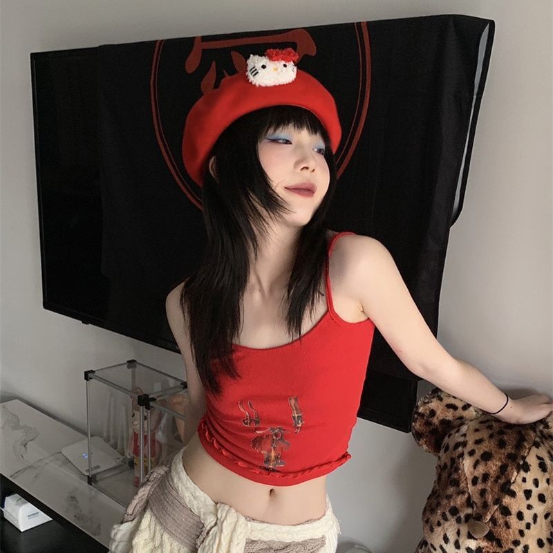 Millennium Y2k Spicy Girl Three-dimensional KT Hat Cute Beret Subculture Subby Painter Hat Hello Kitty Hat