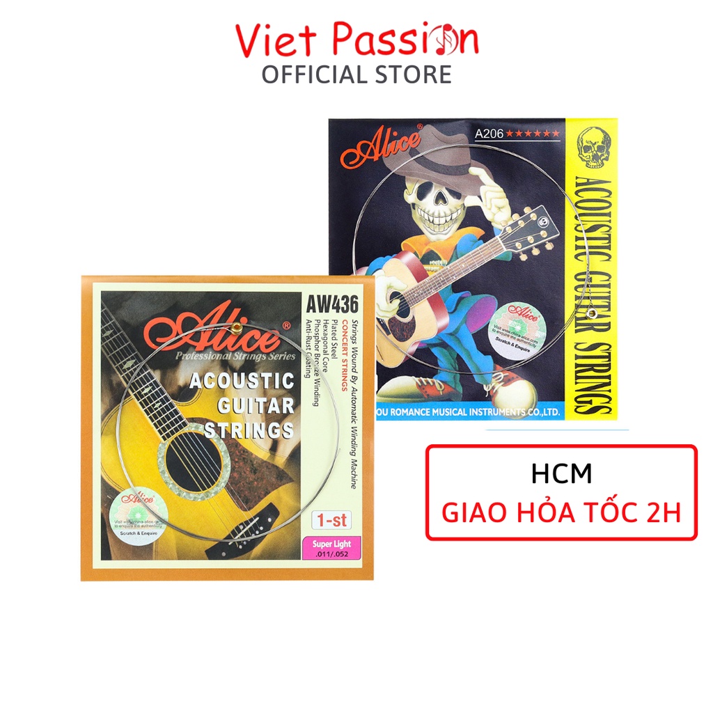 Dây lẻ acoustic Alice A206,AW436 AW432 cho đàn guitar dây lẻ 1,2,3 dây sắt chính hãng Viet Passion HCM