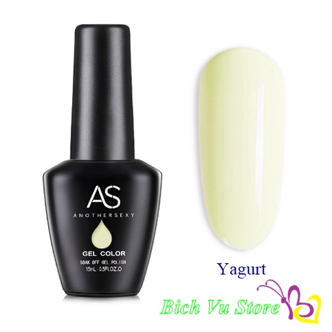 Sơn gel AS màu trắng Yagurt | AS chai đen