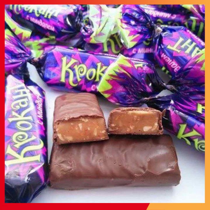 Kẹo Tím Krokant Socola Hạnh nhân Nga gói 180g,500g