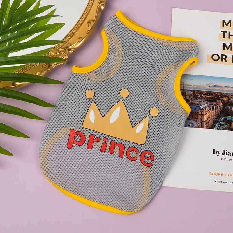 Áo Tank Top Lưới Thoáng Khí In Hình Vịt / Cá Voi Dễ Thương Thời Trang Mùa Hè Cho Thú Cưng