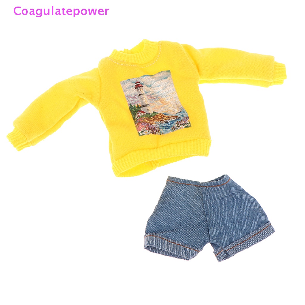 Set Áo Hoodie Và Chân Váy Ngắn Cho Búp Bê 30cm Tỉ Lệ 1 / 6