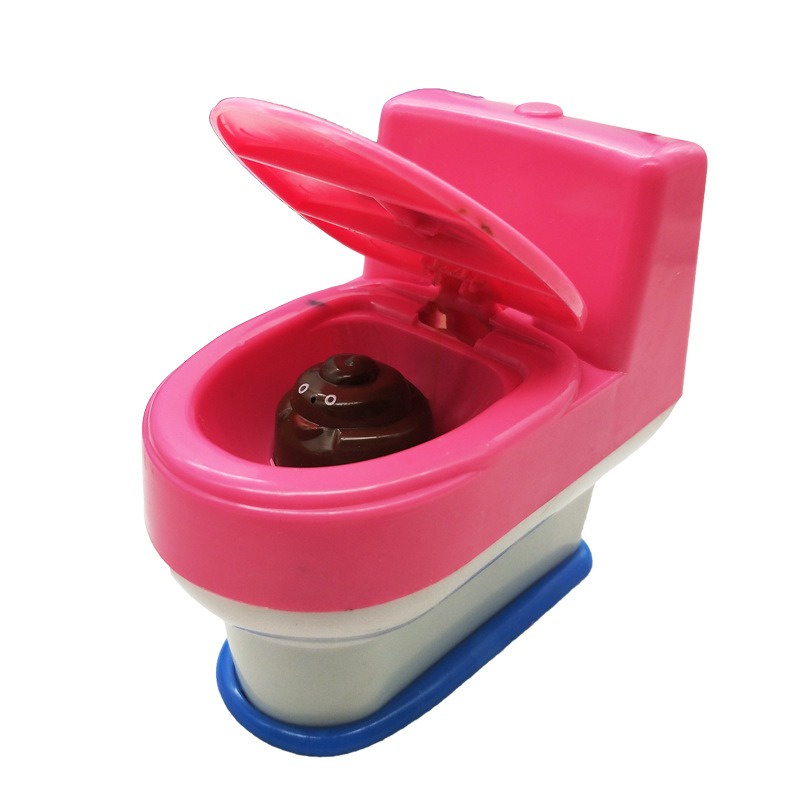 Mô hình đồ chơi toilet phun nước dành cho bé - nhà vệ sinh phân troll xịt nước