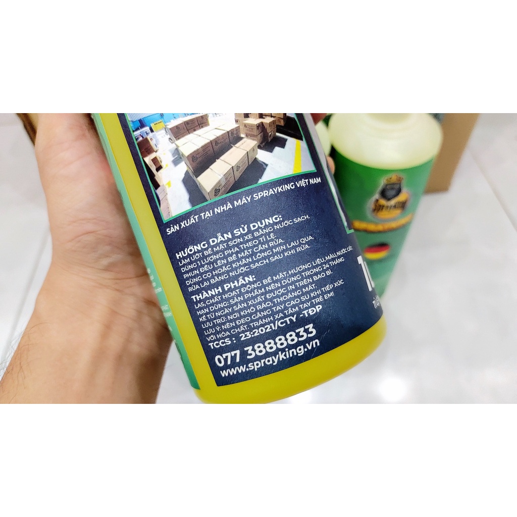 NƯỚC RỬA XE CHẠM / KHÔNG CHẠM SPRAYKING SUPER WASH 1L GIÚP XẾ IU SẠCH BÓNG, THƠM MÁT ĐẾN TỪNG NGÓC NGÁCH