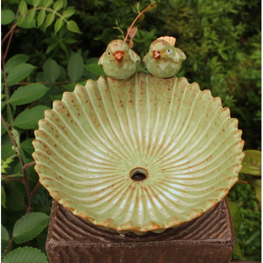 Chậu cây đôi chim đậu hồ nước CHAUX1 trồng hoa sen đá cây cảnh cute trang trí decor để bàn ống bút cắm đồ 18cm