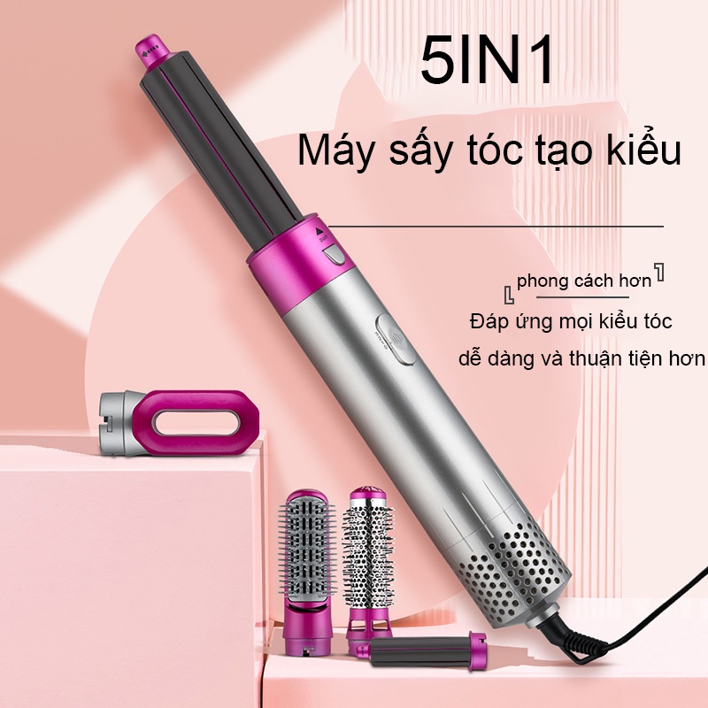 Máy làm tóc 5 in 1  hàn quốc hàng chính hãng máy uốn tóc tự động, free BH 1 tháng