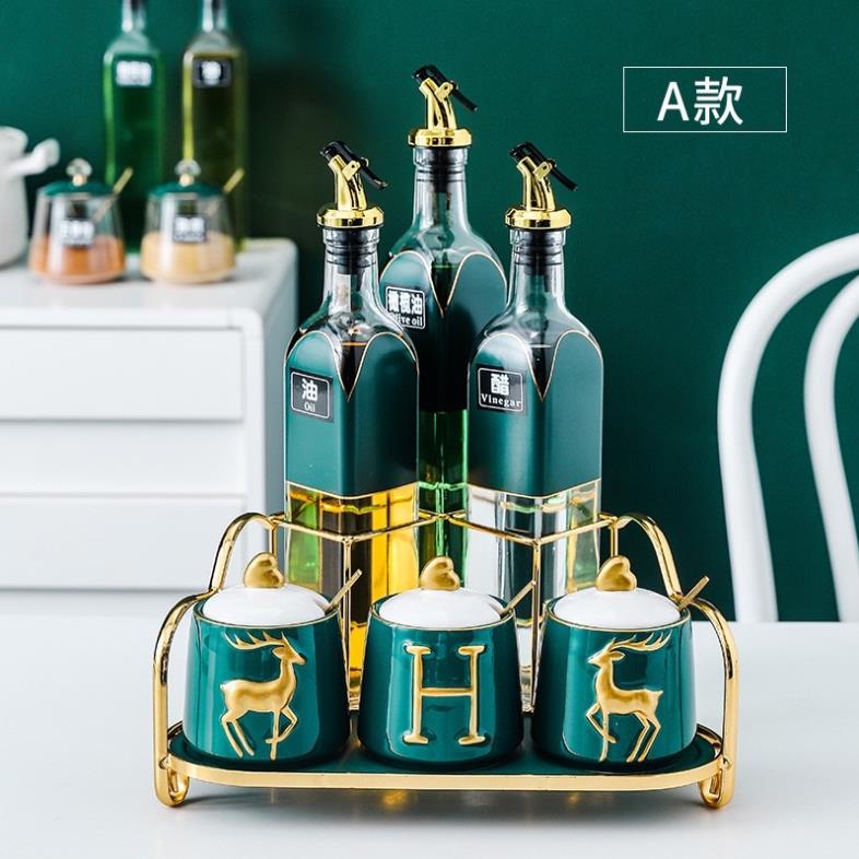 Bộ Gia Vị Hoạ Tiết Hình Hươu Sang Trọng Cao Cấp