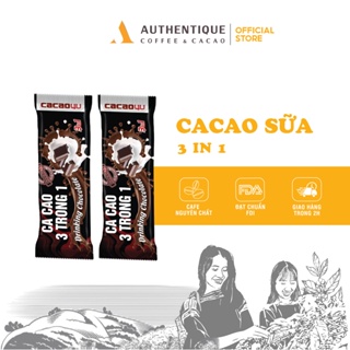 Bột Cacao sữa 3in1 Drinking Chocolate - 22g - Đậm vị Socola | Authentique Cacao