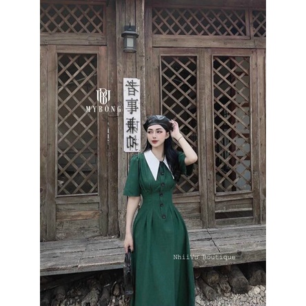 (FreeShip 2022) Đầm nữ dáng xòe,đầm cổ phối màu thiết kế ôm eo tinh tế,tone màu hottren ton da