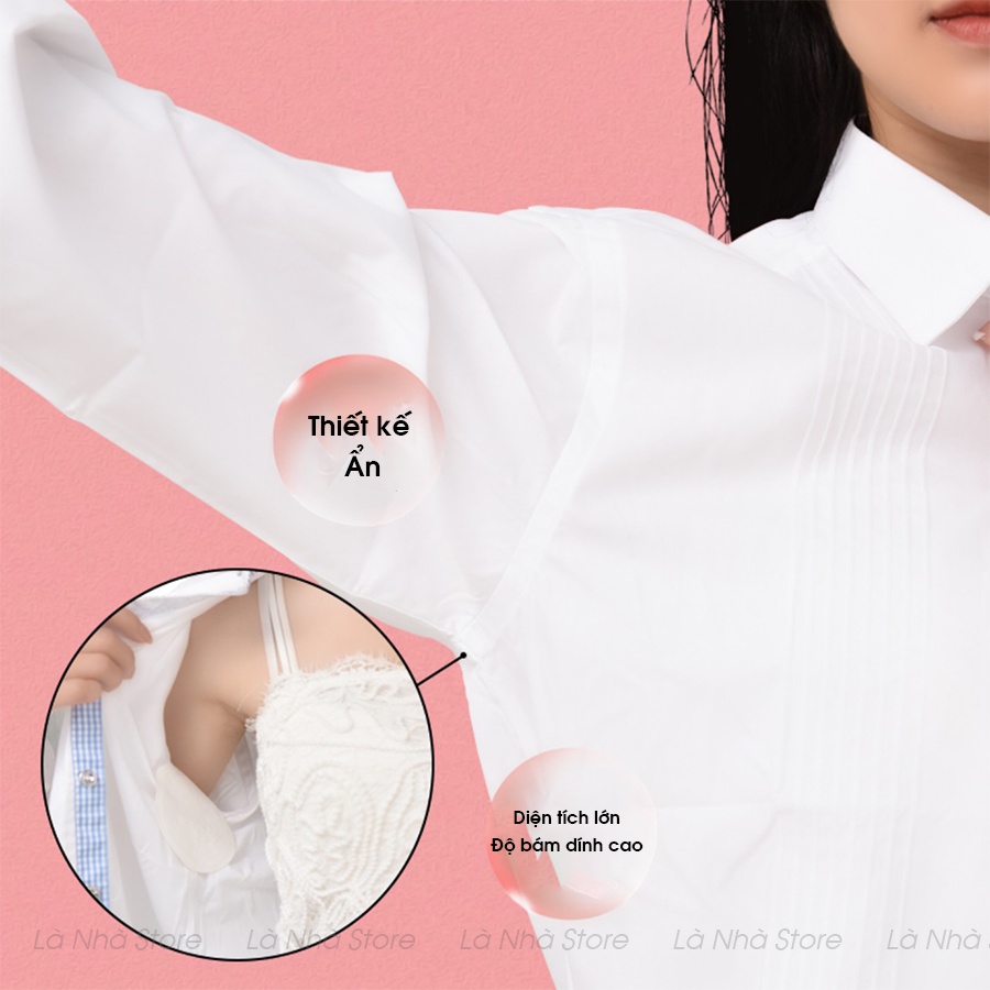 Combo 50 gói miếng dán lót nách áo thấm hút mồ hôi nách, miếng giấy dán siêu mỏng che kín đáo giữ nách khô thoáng.