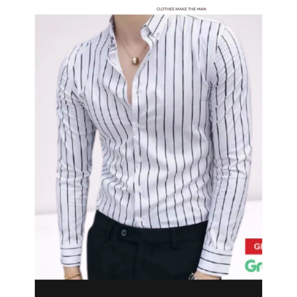 Aó sơ mi nam tay dài chất lụa Thái cao cấp chống nhă, phom body Hàn Quốc, mặc mát