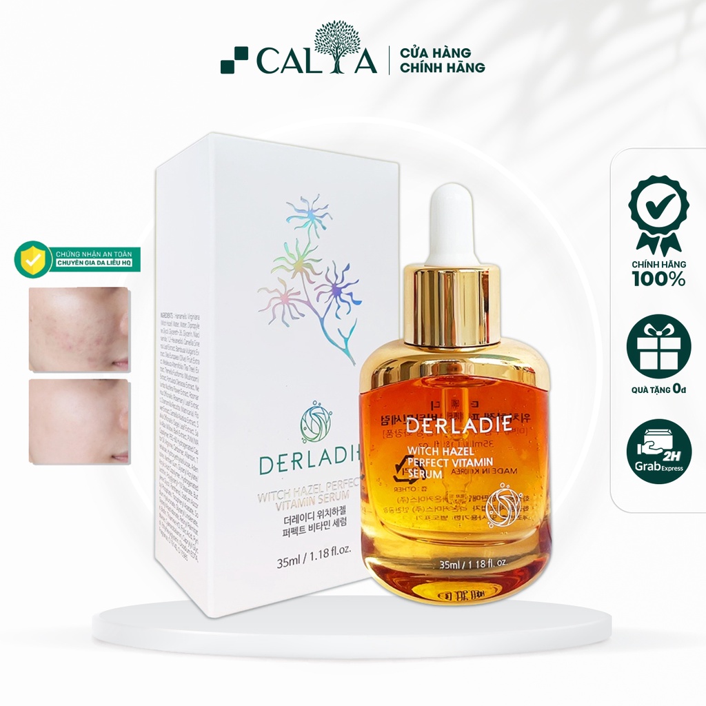 Serum Derladie Mờ Thâm, Phục Hồi Da Mụn, Sẹo Rỗ Chiết Xuất Cây Phỉ - Derladie Witch Hazel Perfect Vitamin Serum 35ml