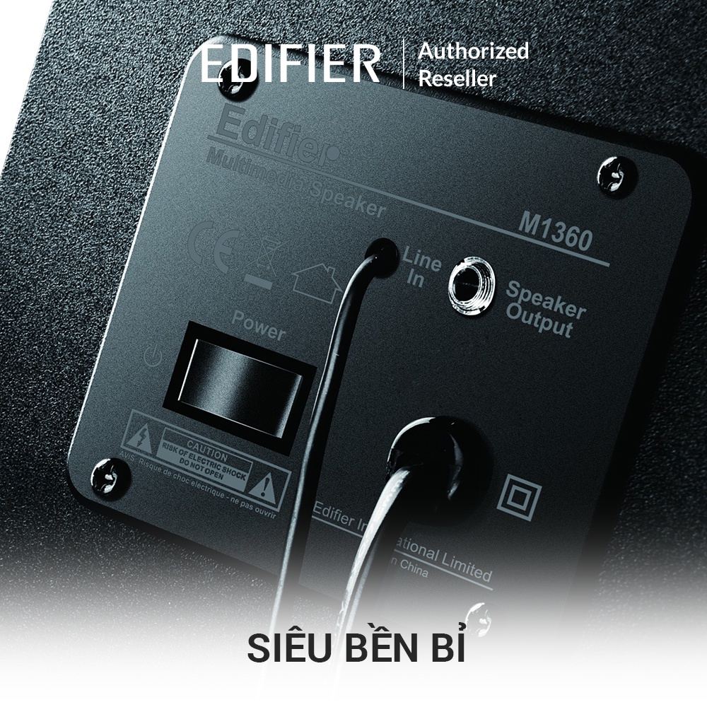 Loa máy tính EDIFIER M1360 - Sub 4 inch - Kết nối 3.5mm - Siêu bền bỉ -  Công suất 9W - Hàng chính hãng MAI THU - BH 12T