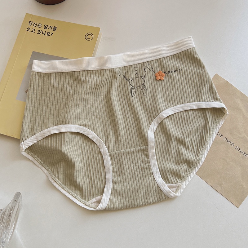 Quần Lót Co Giãn Thoáng Khí In Họa Tiết Thỏ Hoạt Hình Dễ Thương