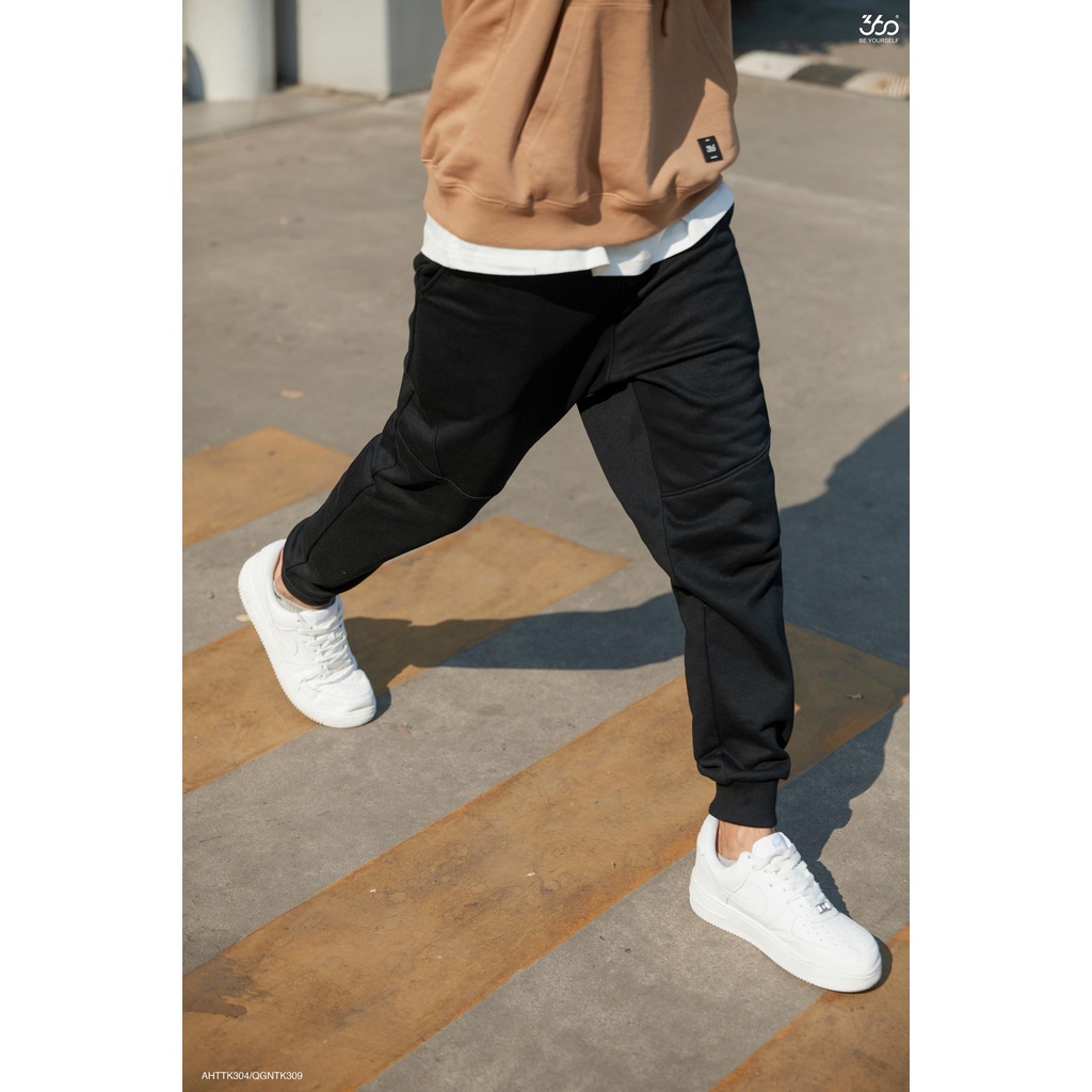 Quần nỉ jogger nam thương hiệu 360 Boutique chất liệu Pique co dãn - QGNTK309