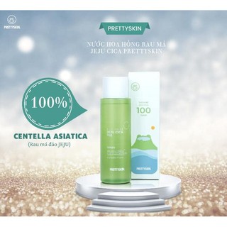 Nước hoa hồng Pretty Skin The Pure Jeju Cica 250ml chiết xuất rau má, giảm dầu mụn - Lydiabeauty