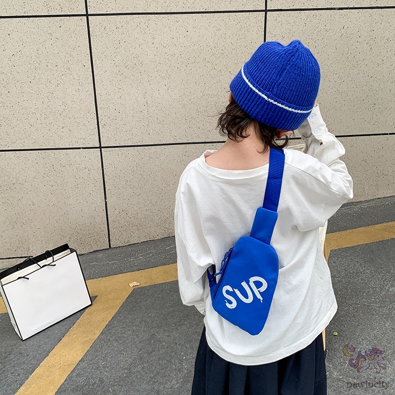 Túi Đeo Trước Ngực In Chữ Phong Cách Thời Trang Hàn Quốc Dành Cho Bé