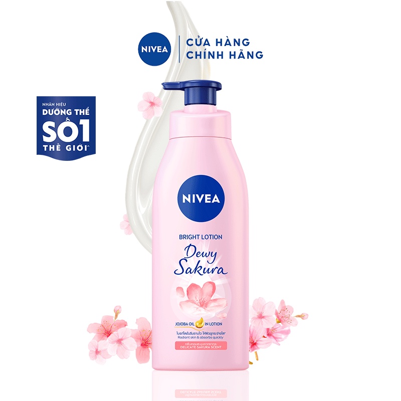 Sữa dưỡng thể dưỡng sáng da NIVEA Dewy Sakura (350ml) 85703
