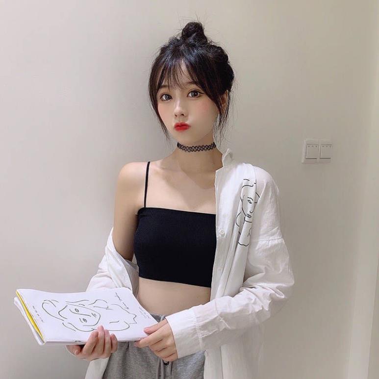 Áo Bra Đúc Su Trơn Quây 2 Dây Siêu Xinh 8881