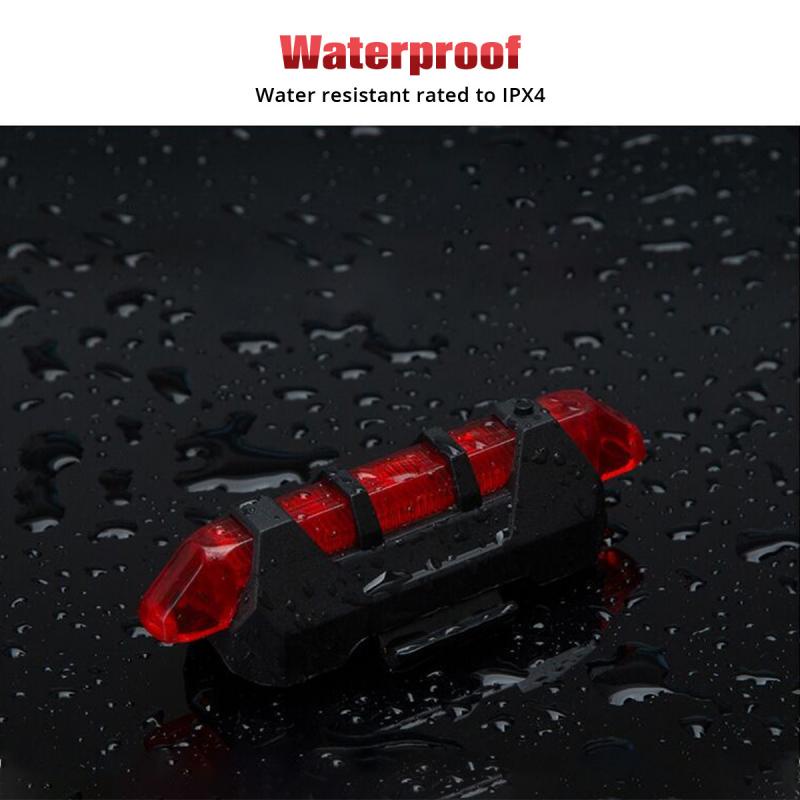 Đèn led HDoorLink gắn đuôi xe đạp chống nước có thể sạc lại bằng cổng usb