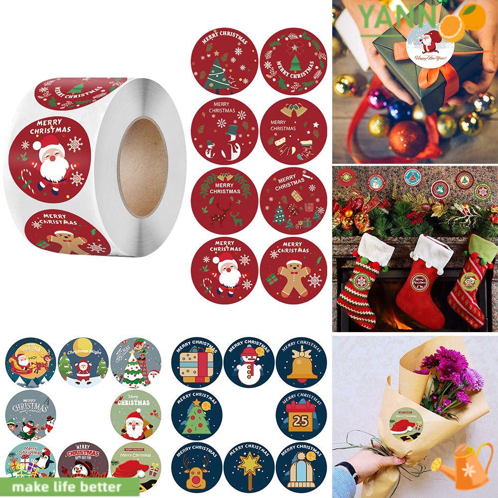 Bộ 1 500 Sticker Handmade Họa Tiết Ông Già Noel Dễ Thương Để Trang Trí