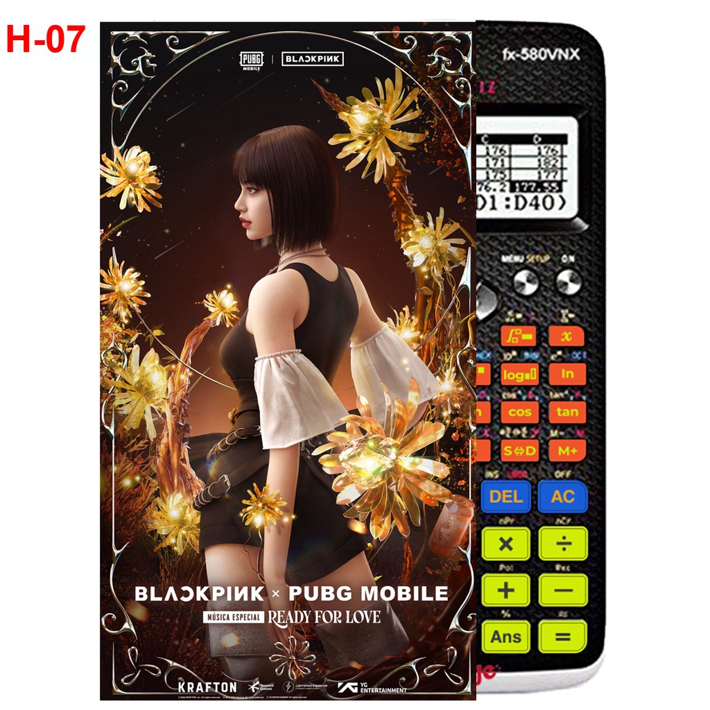 Decal Máy tính CASIO fx570, fx580...nhóm nhạc Blackpink