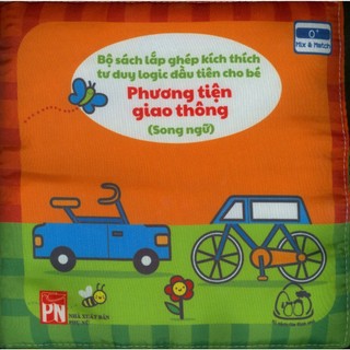 Sách - Lắp Ghép Kích Thích Tư Duy Logic Cho Bé - Phương Tiện Giao Thông (Song Ngữ)