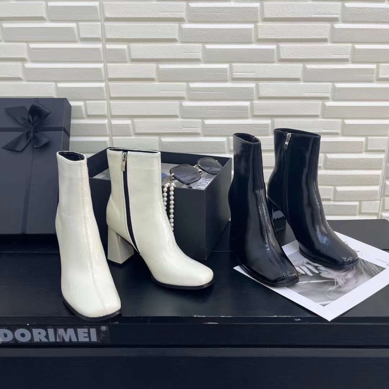 Bốt mũi vuông dáng trung 7 phân đế trụ