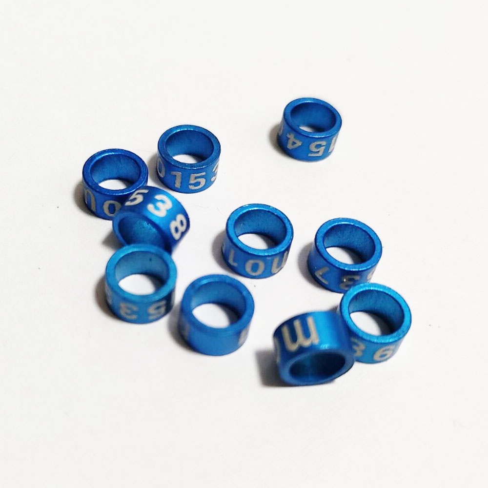 Set 30 / 10 Vòng Đeo Chân Huấn Luyện Chim Bằng Nhôm 5mm