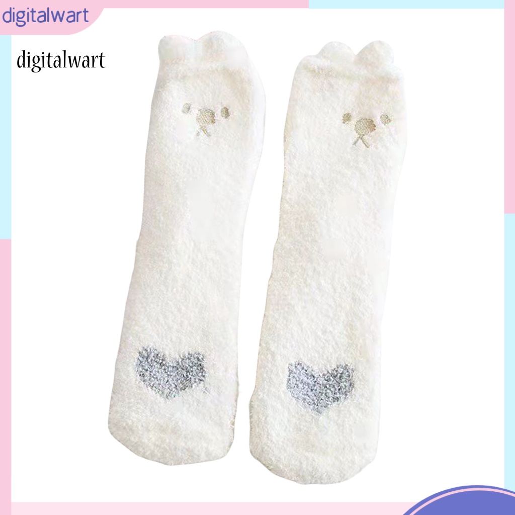 Kỹ Thuật Số| 1 Đôi Tất Ngủ Co Giãn Tốt In Họa Tiết Dễ Thương Có Thể Giặt Sạch Cho Bạn Gái