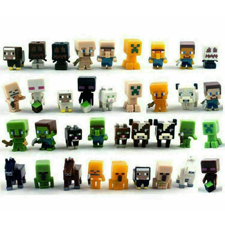 36pcs Kids Toys Minecraft Mini Figures Cute Action Figure Unique Gift
