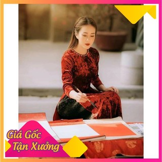 Áo dài nhung nhám (kèm quần)