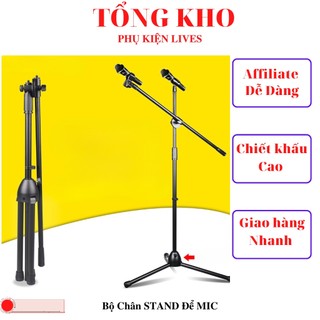 Chân đế đứng kẹp Micro bom mic stand-chân đế micro sân khấu- đỡ kẹp điện thoại