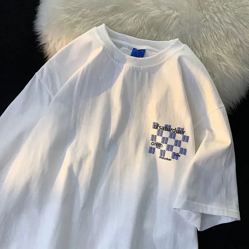 Áo Thun 100% Cotton Ngắn Tay Dáng Rộng Thời Trang Mùa Hè 2022 Dành Cho Nam