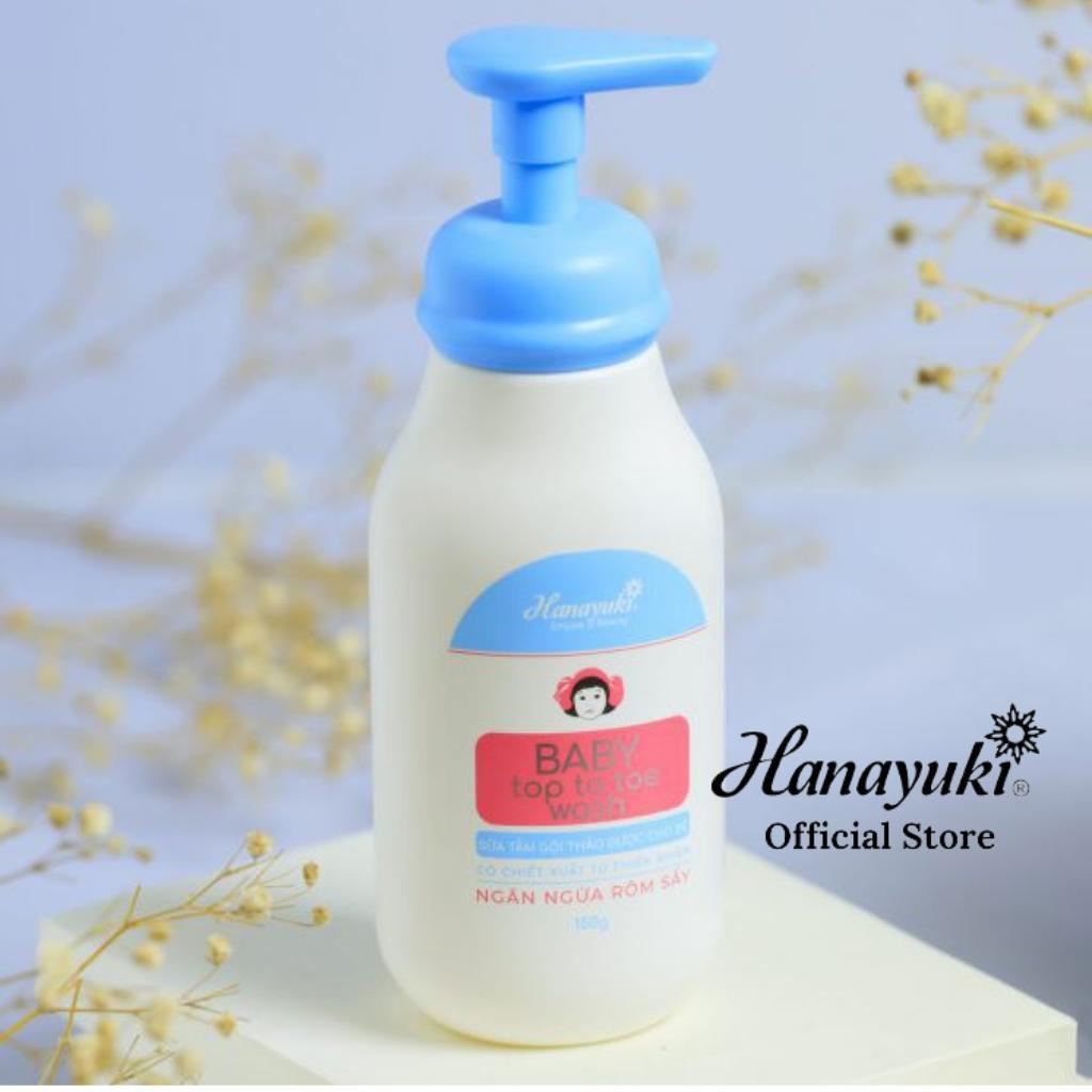 Sữa Tắm Em Bé Hanayuki Baby Top Toe Wash Trắng Da Dưỡng Ẩm Hanayuki Chính Hãng