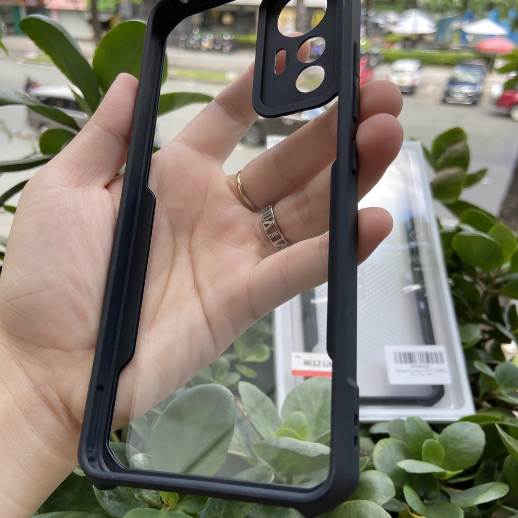[Hỏa Tốc HCM] Ốp lưng XUNDD Xiaomi Mi 12 Lite - Lưng trong suốt, Viền TPU Đen, Chống sốc (Beetle Series)