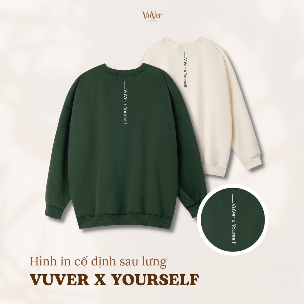 Áo nỉ bông unisex nam nữ - EUPHORIA - Tặng 4 ảnh in khi chọn gói quà - vuver.vn