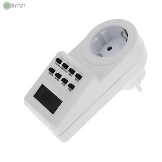 [ FAST SHIPPING ]1PC NEW Digital LCD Plug-In EU Socket Power Saving Timer Switch Socket